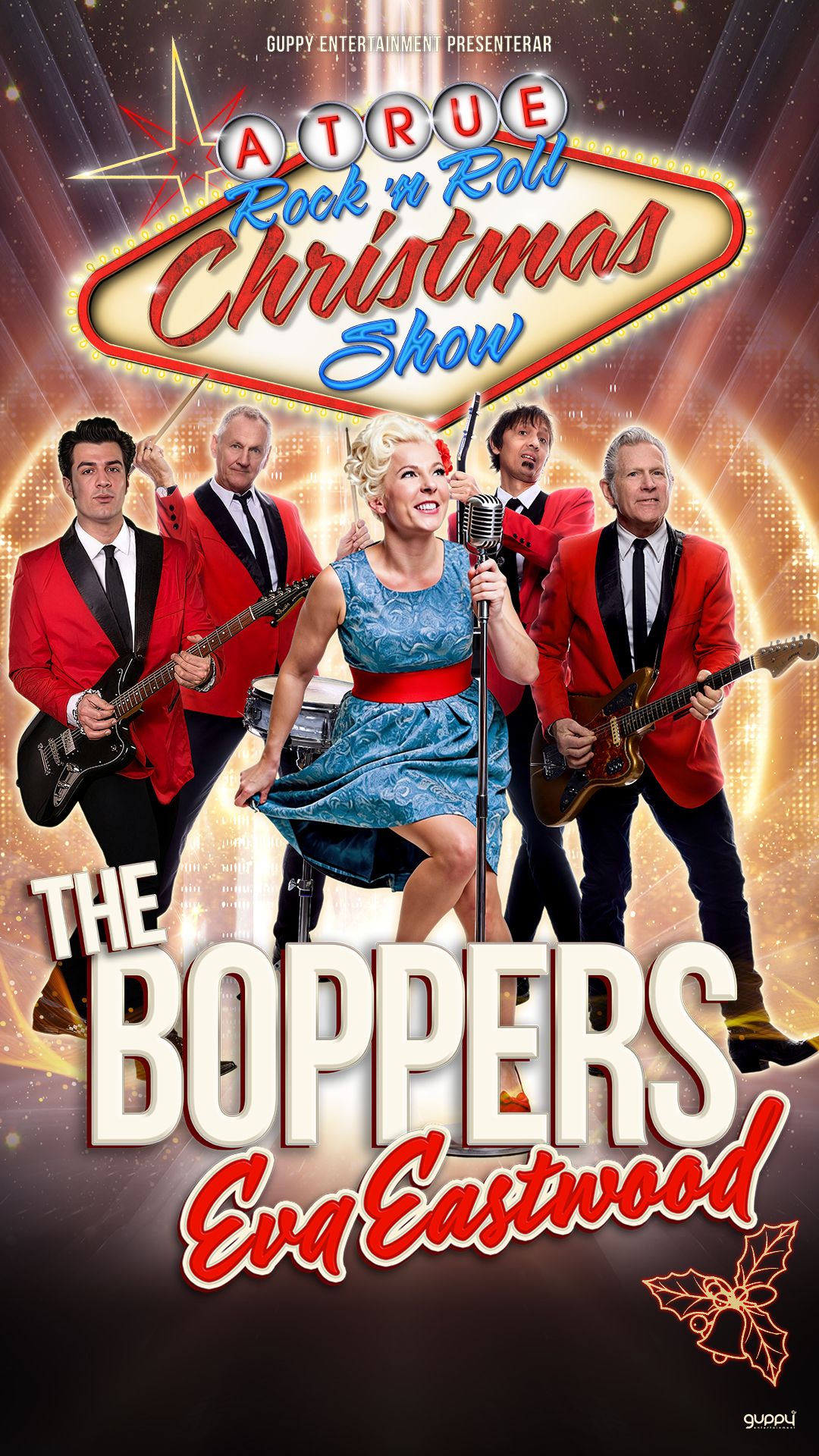 Rock'n'roll-julshow med The Boppers och Eva Eastwood på Hotell Lappland i Lycksele